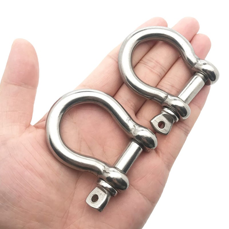 MYYZMY 2 Pcs 3/8 Inch Screw Pin Anchor Shackle, 304 Stainless Steel Shackles for Chains Wirerope, 10 mm - Image 5